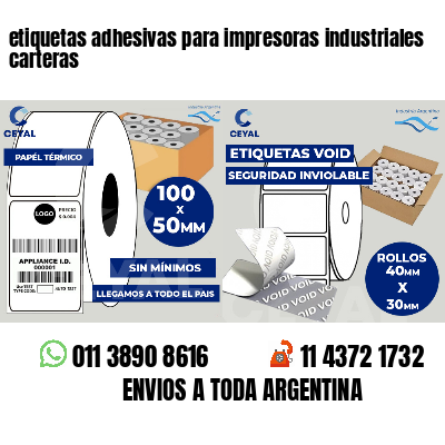 etiquetas adhesivas para impresoras industriales carteras