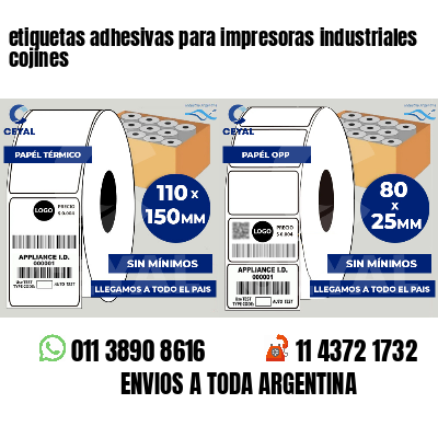etiquetas adhesivas para impresoras industriales cojines