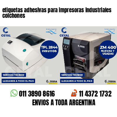 etiquetas adhesivas para impresoras industriales colchones