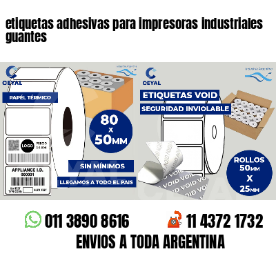 etiquetas adhesivas para impresoras industriales guantes