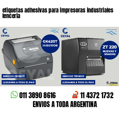 etiquetas adhesivas para impresoras industriales lenceria