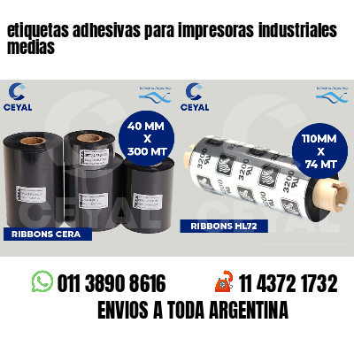 etiquetas adhesivas para impresoras industriales medias