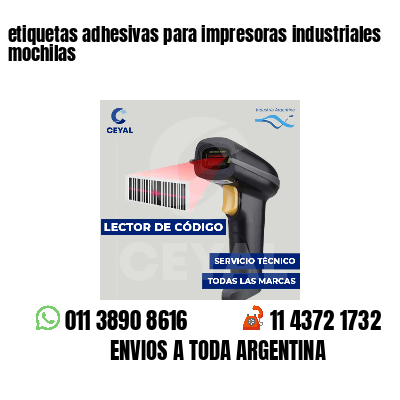 etiquetas adhesivas para impresoras industriales mochilas