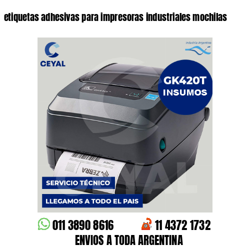 etiquetas adhesivas para impresoras industriales mochilas
