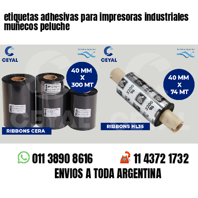 etiquetas adhesivas para impresoras industriales muñecos peluche