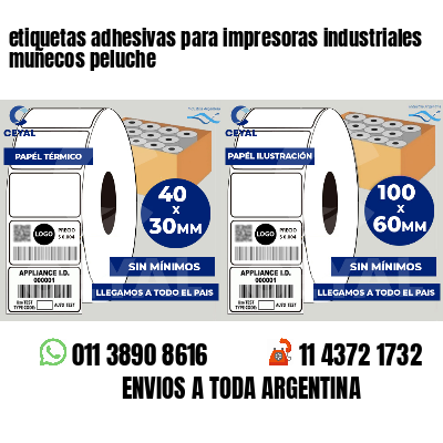 etiquetas adhesivas para impresoras industriales muñecos peluche