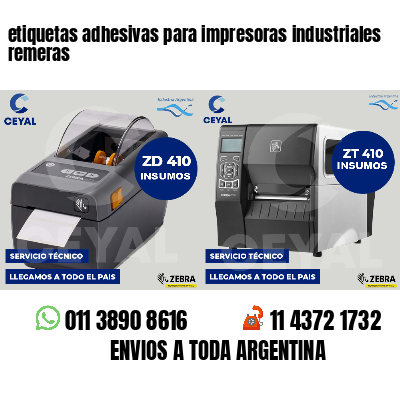 etiquetas adhesivas para impresoras industriales remeras