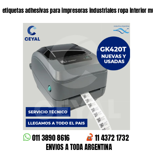 etiquetas adhesivas para impresoras industriales ropa interior mujer