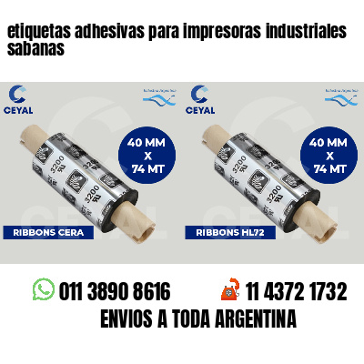 etiquetas adhesivas para impresoras industriales sabanas