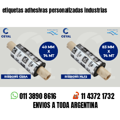etiquetas adhesivas personalizadas industrias