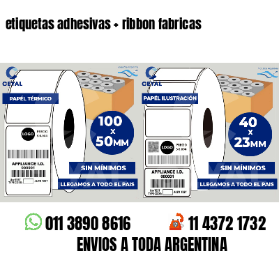 etiquetas adhesivas   ribbon fabricas
