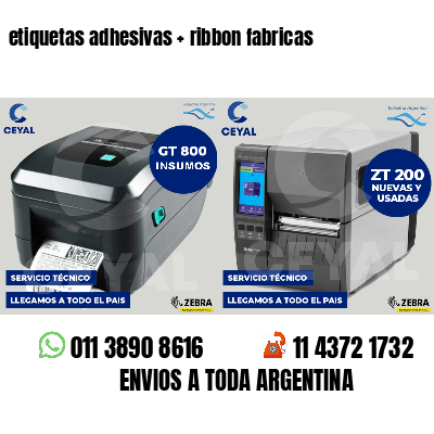 etiquetas adhesivas   ribbon fabricas