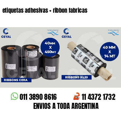 etiquetas adhesivas   ribbon fabricas