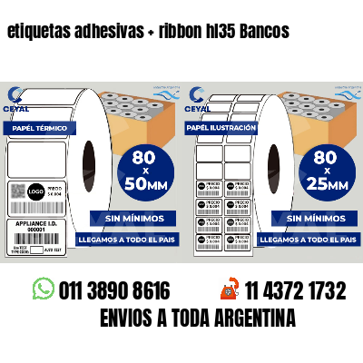 etiquetas adhesivas   ribbon hl35 Bancos