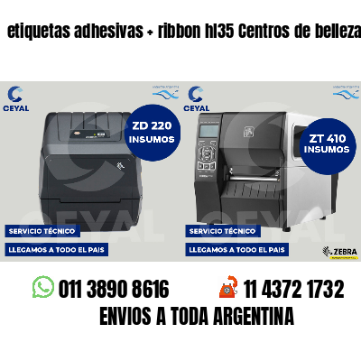 etiquetas adhesivas   ribbon hl35 Centros de belleza