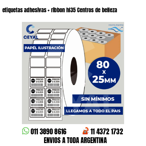 etiquetas adhesivas   ribbon hl35 Centros de belleza