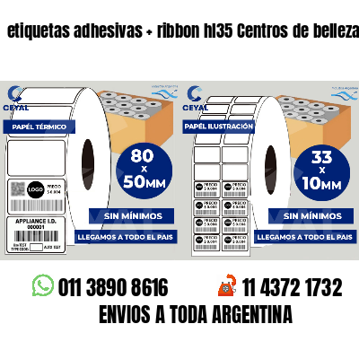 etiquetas adhesivas   ribbon hl35 Centros de belleza