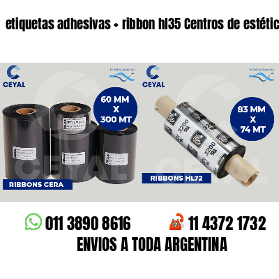 etiquetas adhesivas   ribbon hl35 Centros de estética