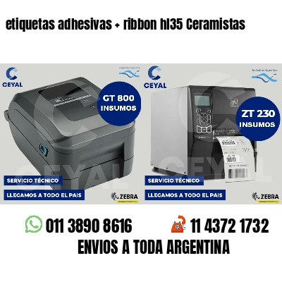 etiquetas adhesivas   ribbon hl35 Ceramistas