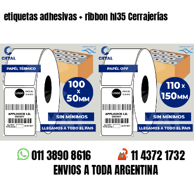 etiquetas adhesivas   ribbon hl35 Cerrajerías