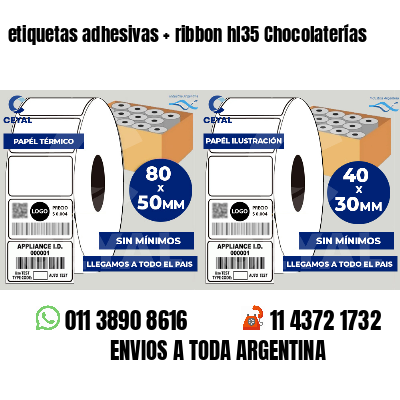 etiquetas adhesivas   ribbon hl35 Chocolaterías