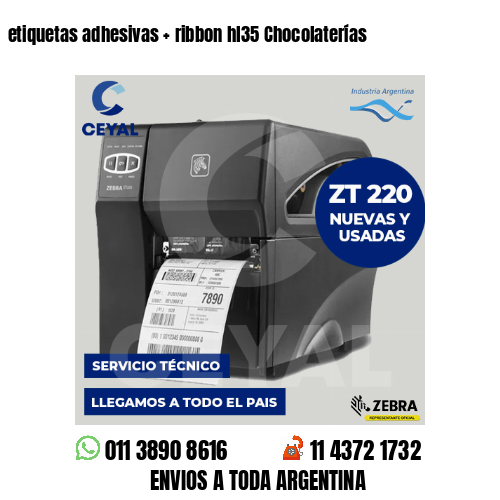 etiquetas adhesivas   ribbon hl35 Chocolaterías
