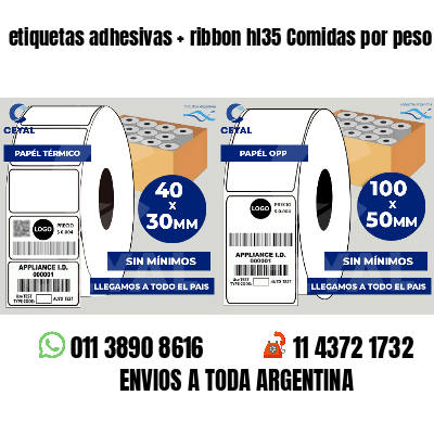 etiquetas adhesivas   ribbon hl35 Comidas por peso