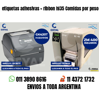 etiquetas adhesivas   ribbon hl35 Comidas por peso