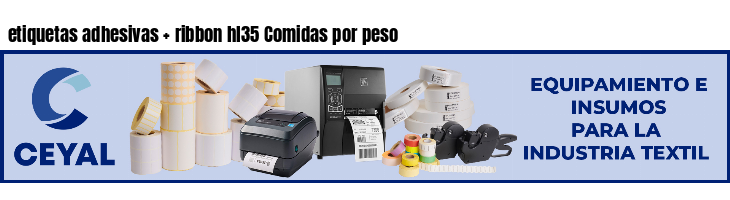 etiquetas adhesivas   ribbon hl35 Comidas por peso