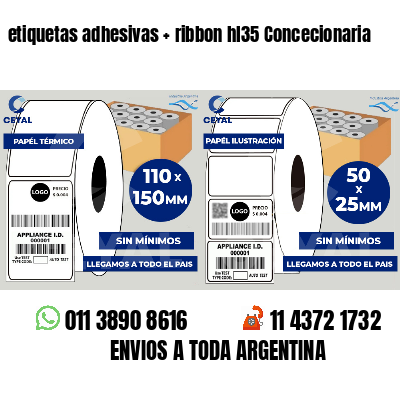 etiquetas adhesivas   ribbon hl35 Concecionaria