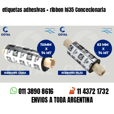 etiquetas adhesivas   ribbon hl35 Concecionaria