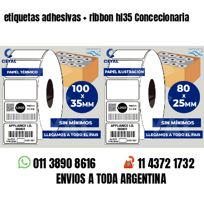 etiquetas adhesivas   ribbon hl35 Concecionaria