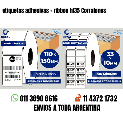 etiquetas adhesivas   ribbon hl35 Corralones