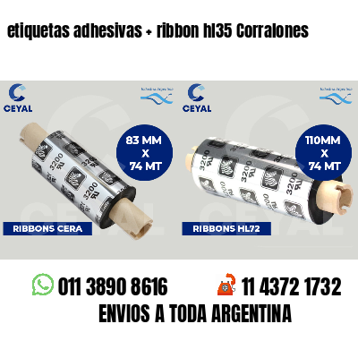 etiquetas adhesivas   ribbon hl35 Corralones
