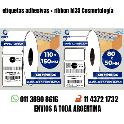 etiquetas adhesivas   ribbon hl35 Cosmetología