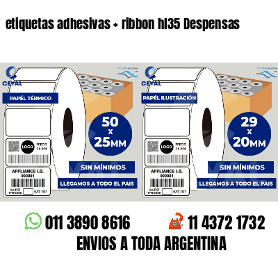 etiquetas adhesivas   ribbon hl35 Despensas
