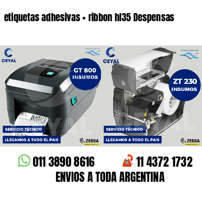 etiquetas adhesivas   ribbon hl35 Despensas