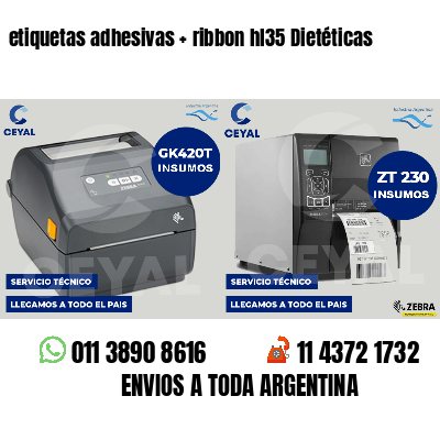 etiquetas adhesivas   ribbon hl35 Dietéticas