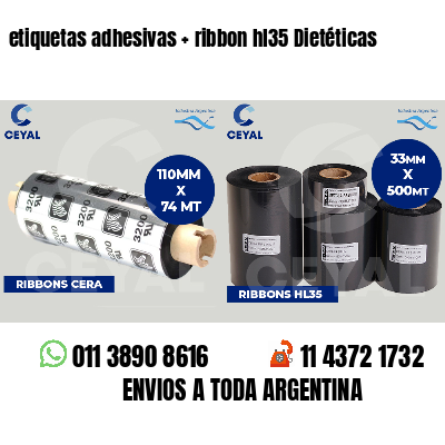 etiquetas adhesivas   ribbon hl35 Dietéticas
