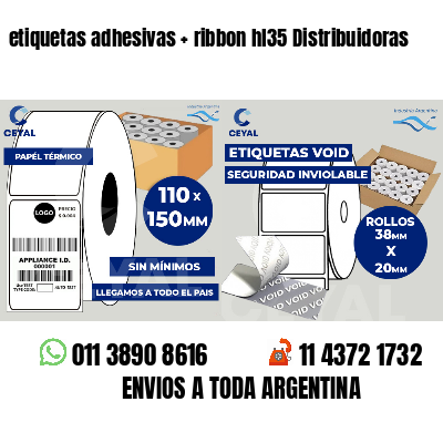 etiquetas adhesivas   ribbon hl35 Distribuidoras