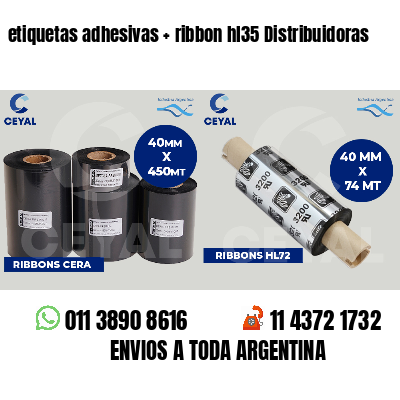 etiquetas adhesivas   ribbon hl35 Distribuidoras
