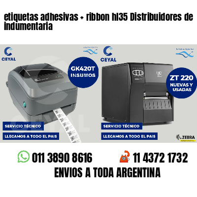 etiquetas adhesivas   ribbon hl35 Distribuidores de indumentaria