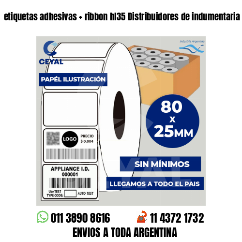 etiquetas adhesivas   ribbon hl35 Distribuidores de indumentaria