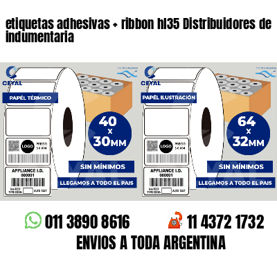etiquetas adhesivas   ribbon hl35 Distribuidores de indumentaria