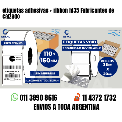 etiquetas adhesivas   ribbon hl35 Fabricantes de calzado