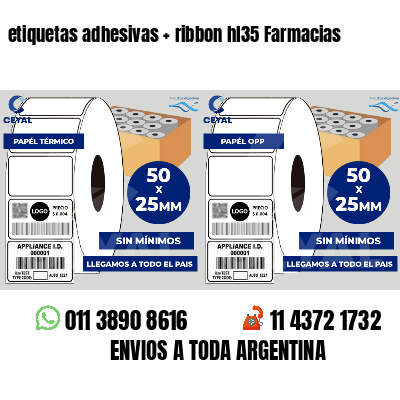 etiquetas adhesivas   ribbon hl35 Farmacias