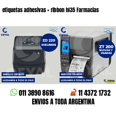 etiquetas adhesivas   ribbon hl35 Farmacias