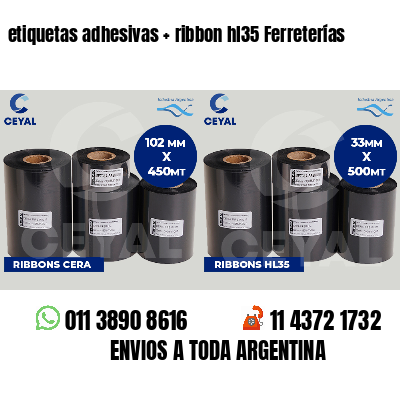 etiquetas adhesivas   ribbon hl35 Ferreterías