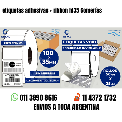 etiquetas adhesivas   ribbon hl35 Gomerías