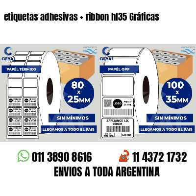 etiquetas adhesivas   ribbon hl35 Gráficas